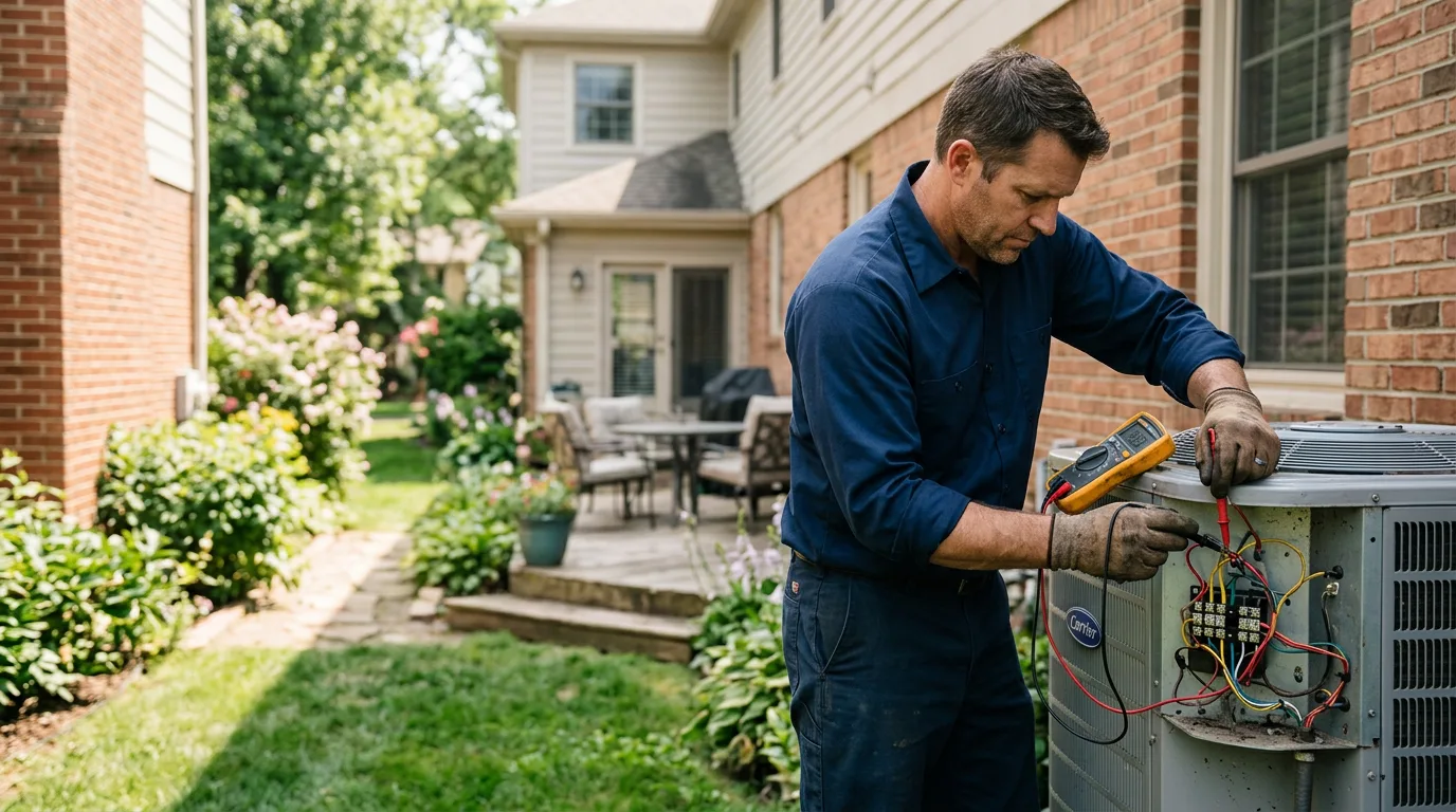 HVAC technician working near Pineville, PA